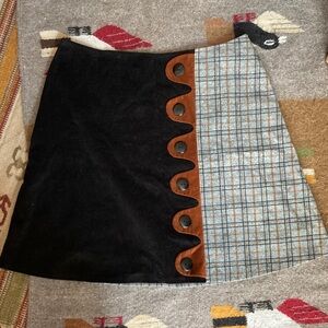 Vintage handmade A-line corduroy skirt